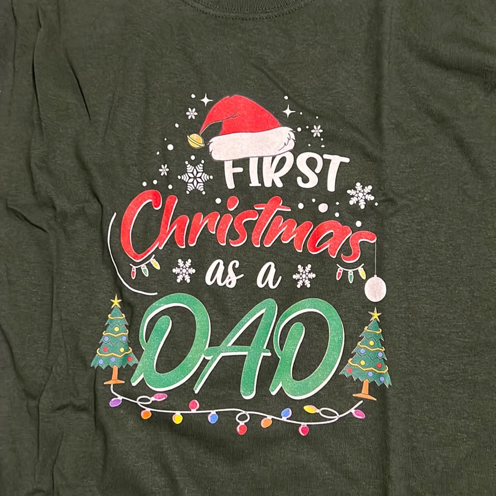Men’s “First Christmas as a Dad” XXL long sleeve shirt